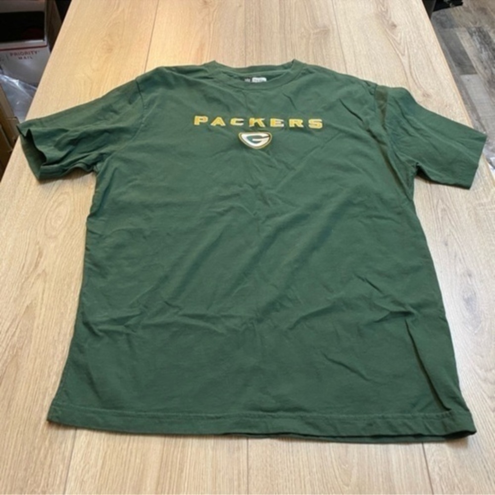 NFL team apparel green bag packers short sleeve shirt top